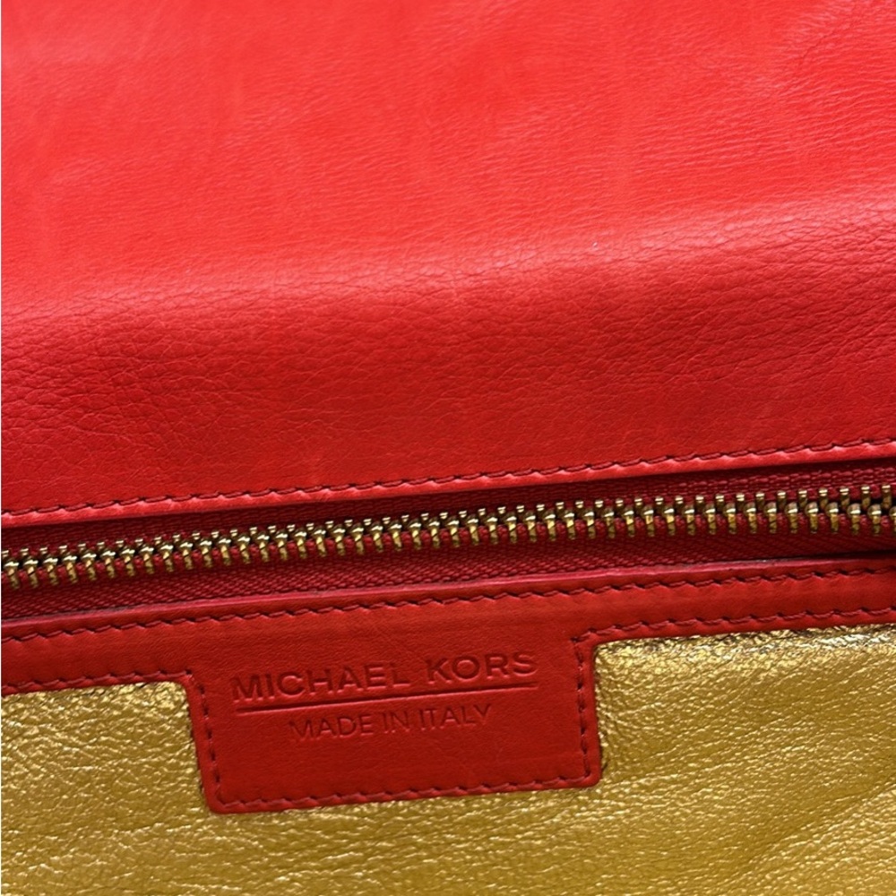 Michael Kors Python Large Hinge Clutch. Authentic… - image 2